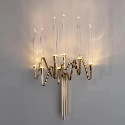 Crystal chandelier with cold 6000K light and a touch on off switch