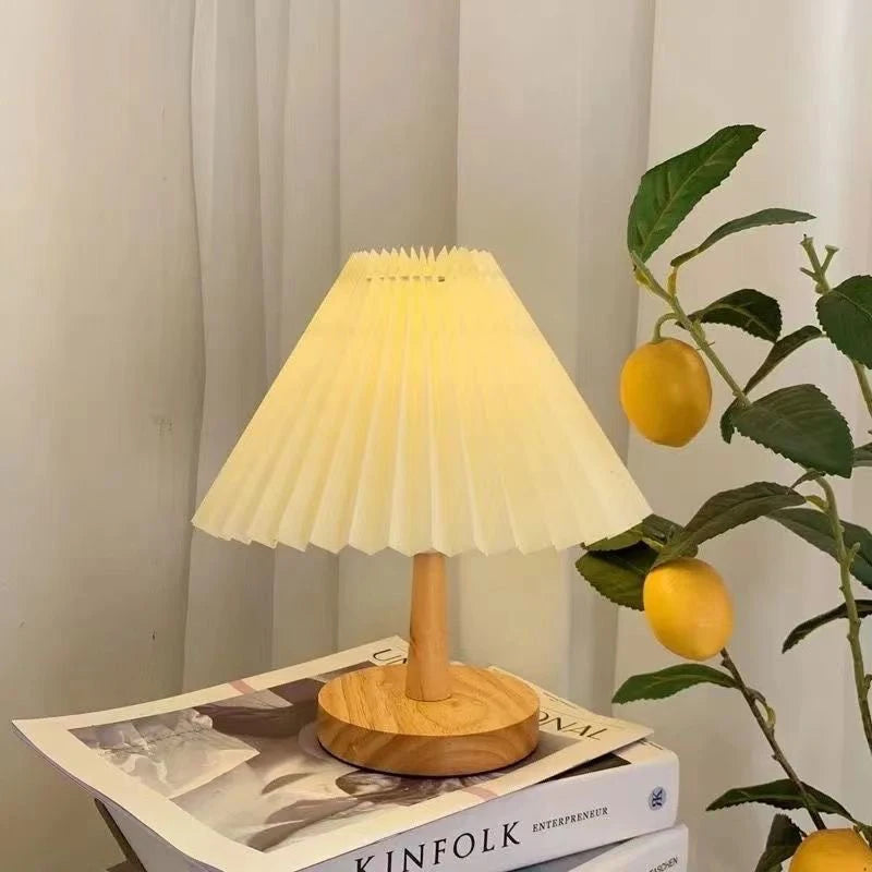Pleated lamp DIY foldable form close-up showing folded texture