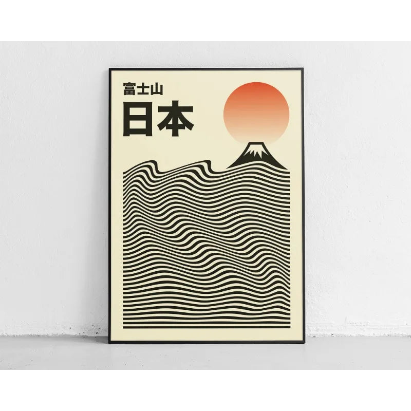 Japanese Great Wave Mount Fuji Canvas Wall Art