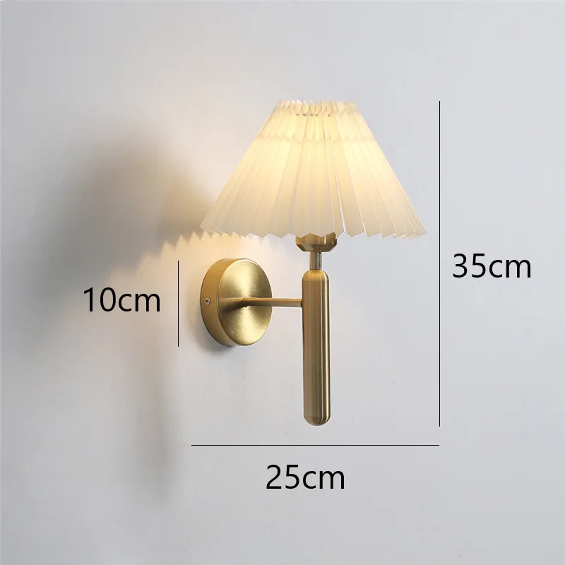 Nordic Metal Pleated Wall Sconce
