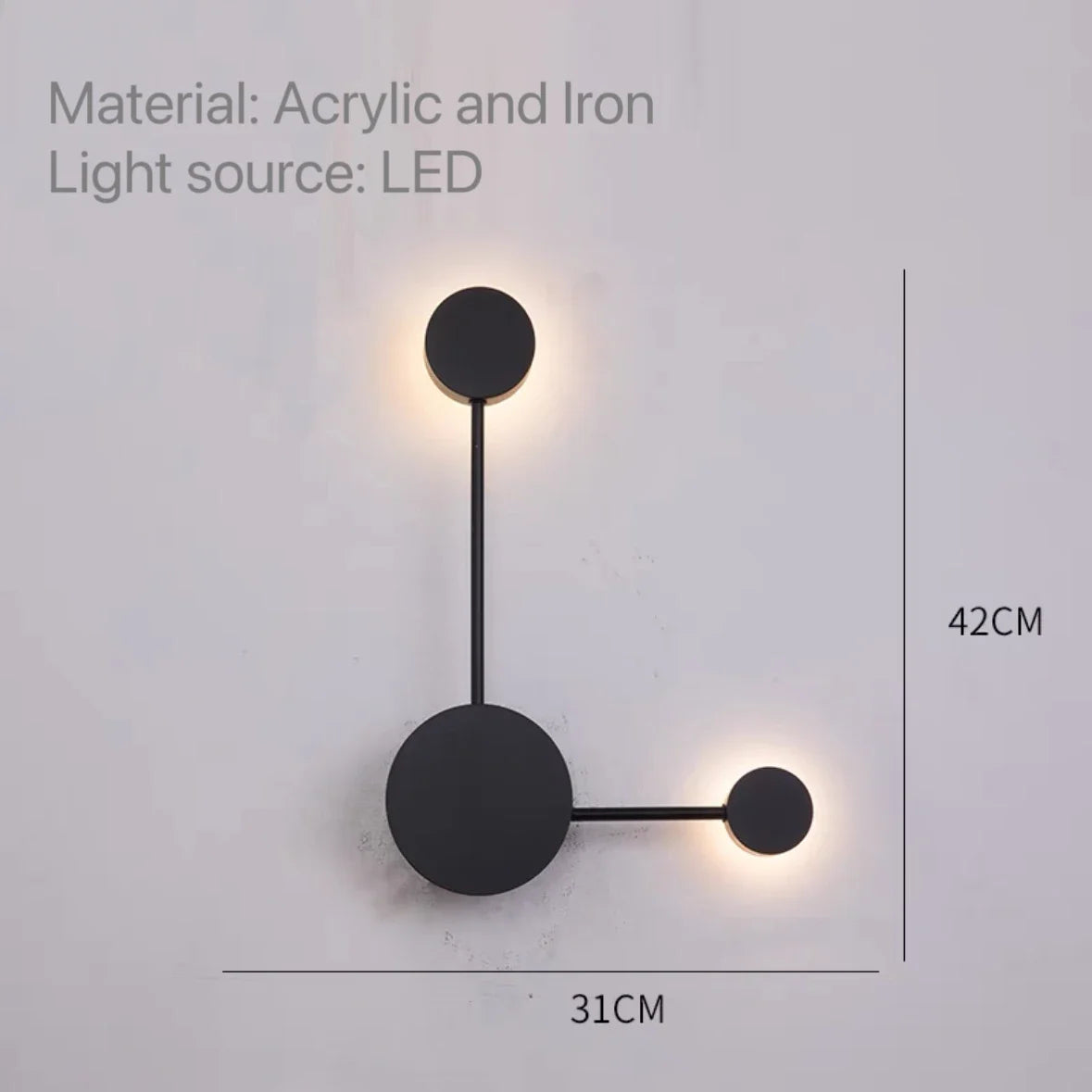 Modern LED Clock Wall Sconce