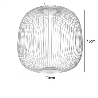Yellow spoke chandelier style D at 70 centimetres with cord drop