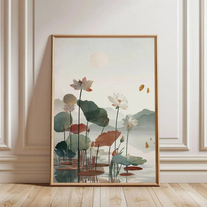 Japanese Botanical Tree Illustration Canvas Wall Art