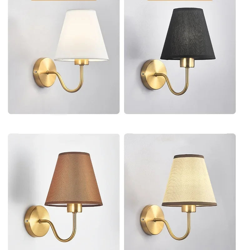 Nordic Retro Fabric LED Wall Sconce