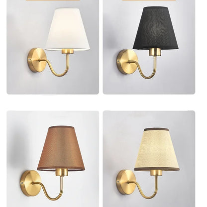 Nordic Retro Fabric LED Wall Sconce