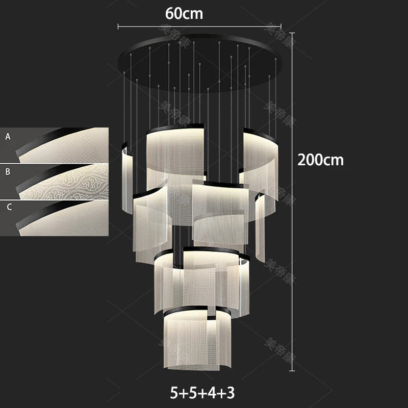 Twenty three head chandelier, 23.6 in across, 98.4 in drop