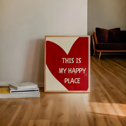 This Is My Happy Place Quote Canvas Wall Art