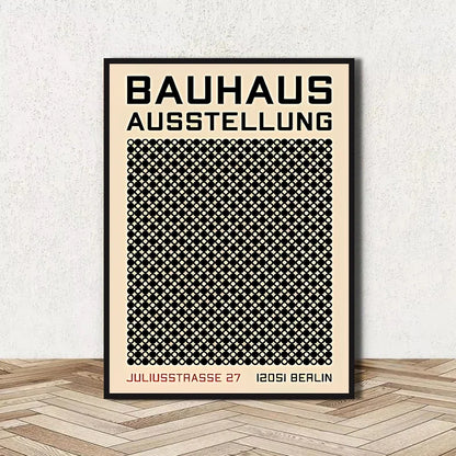 Abstract Bauhaus Geometric Line Art Canvas Wall Art