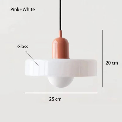 White tinted glass chandelier suited to a kitchen or dining room