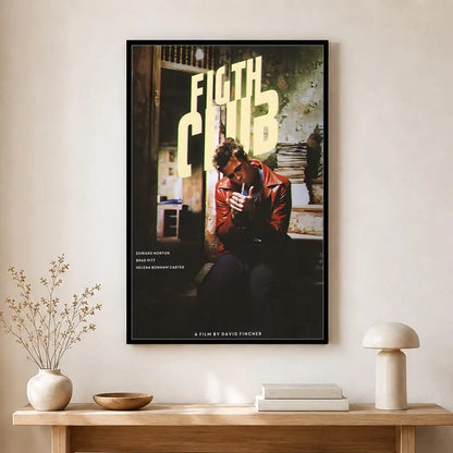 Fight Club Movie Retro Art Canvas Wall Art Poster