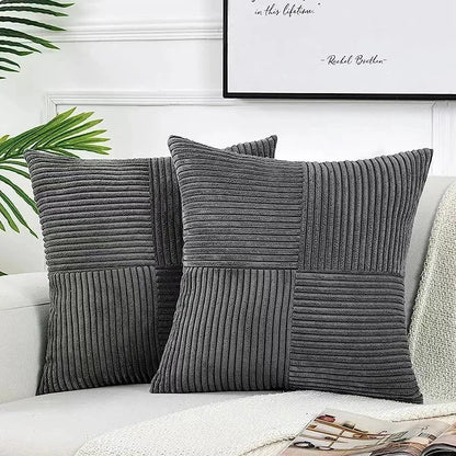 Boho Patchwork Corduroy Pillow Cover