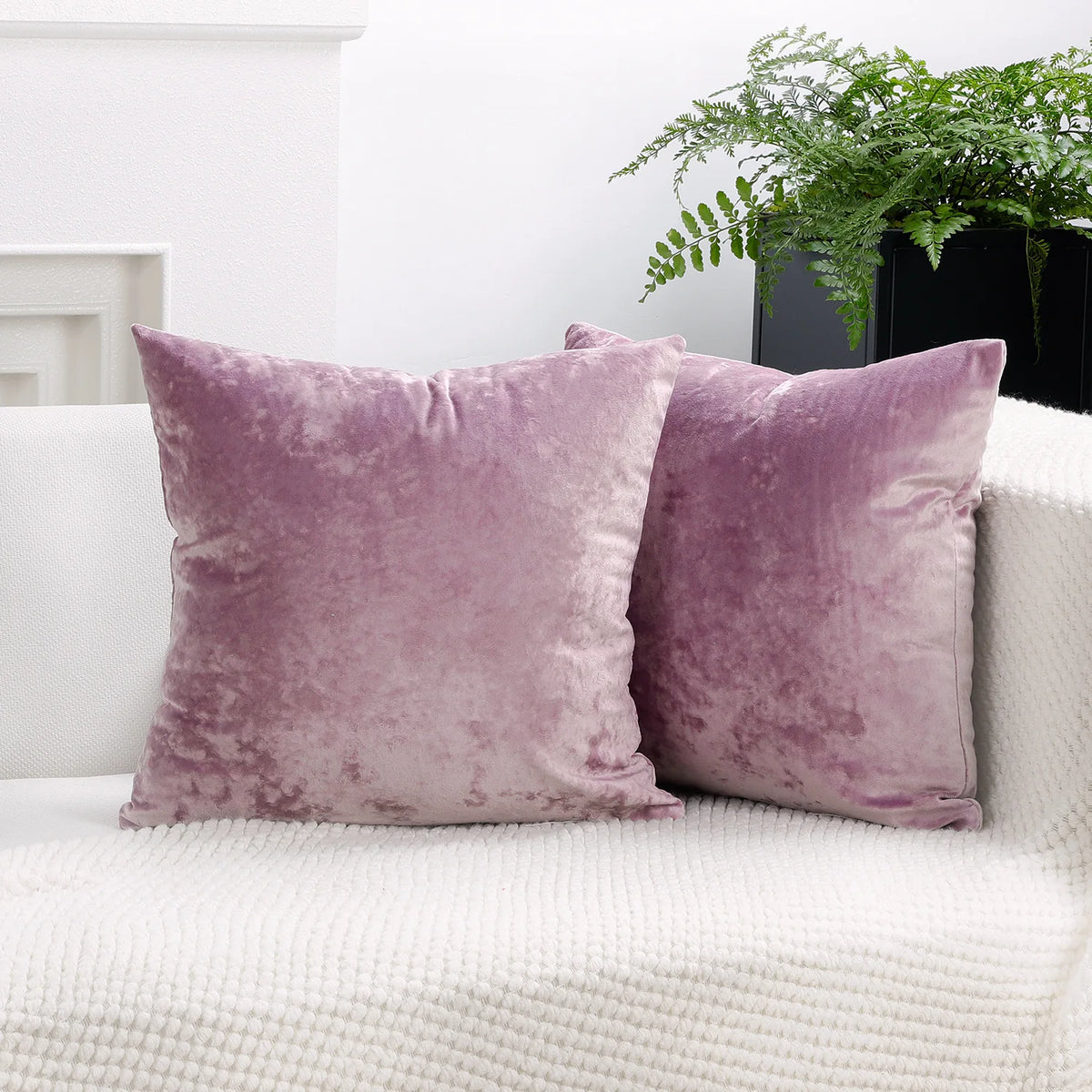 Solid Fabric Throw Pillow Cover