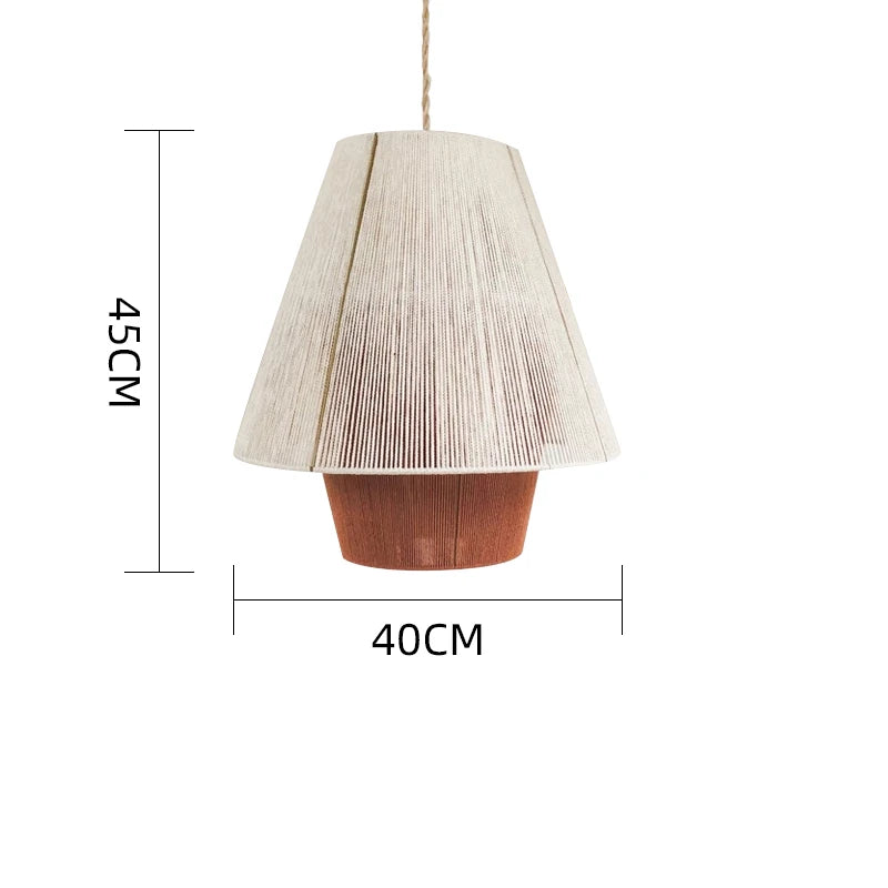 Hand woven bamboo chandelier shade showing its open weave gaps