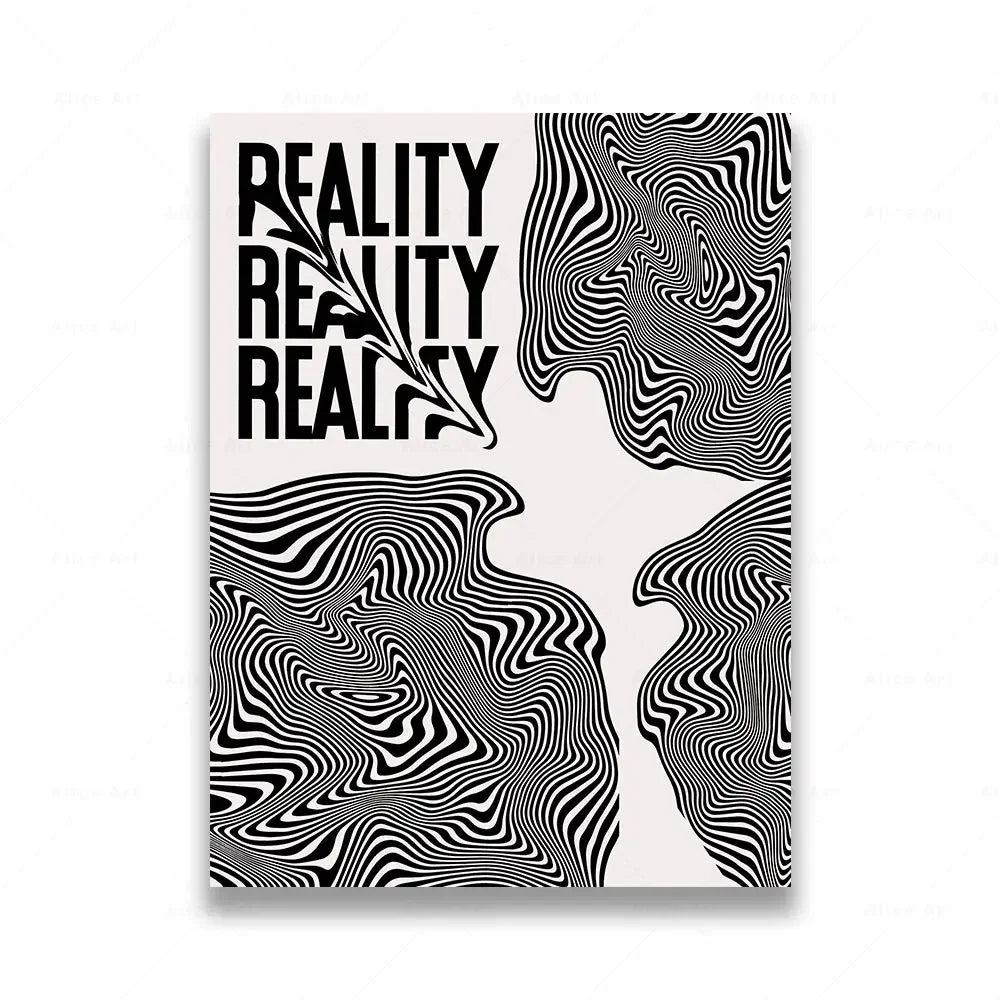 Scandinavian Abstract Distorted Reality Canvas Wall Art