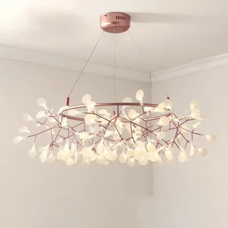 Firefly ring chandelier at 23.6 in across, bulbs not included