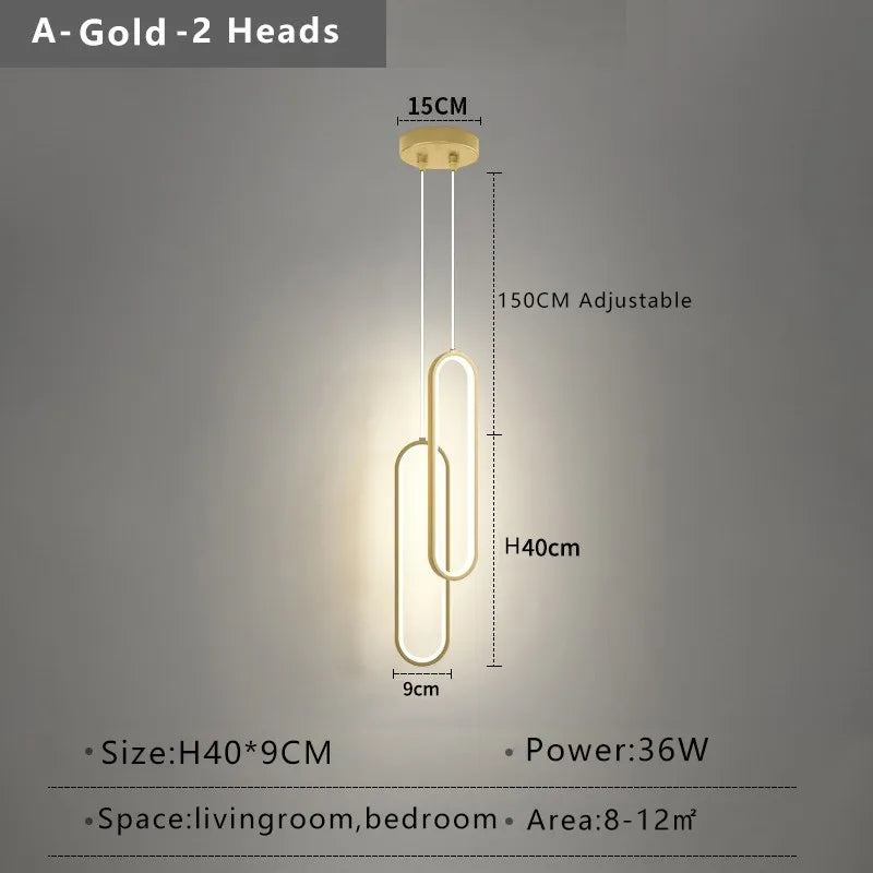 Single head acrylic tube chandelier suited to a bedside or study corner