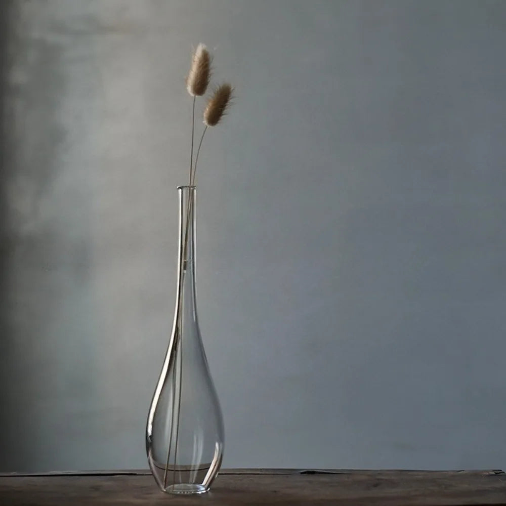 Chinese style transparent glass hydroponic vase table décor