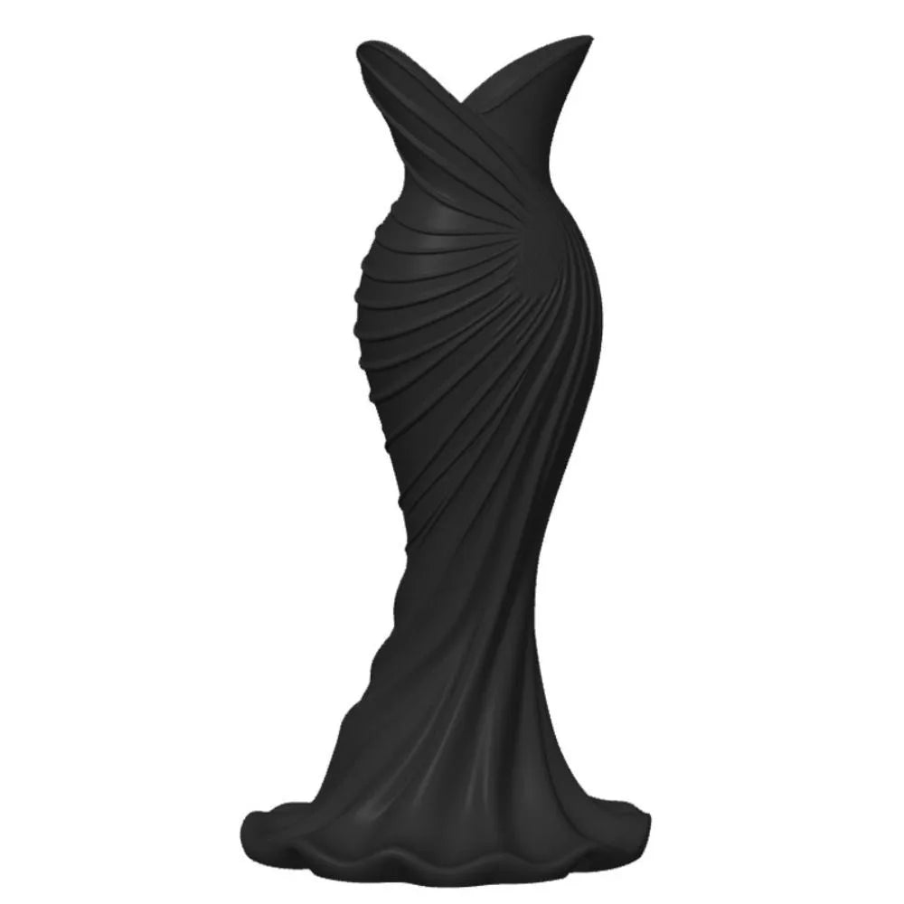 3D printed gown dress vase minimalist flower arrangement décor