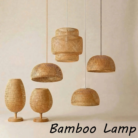 Hand Knitted Bamboo Pendant