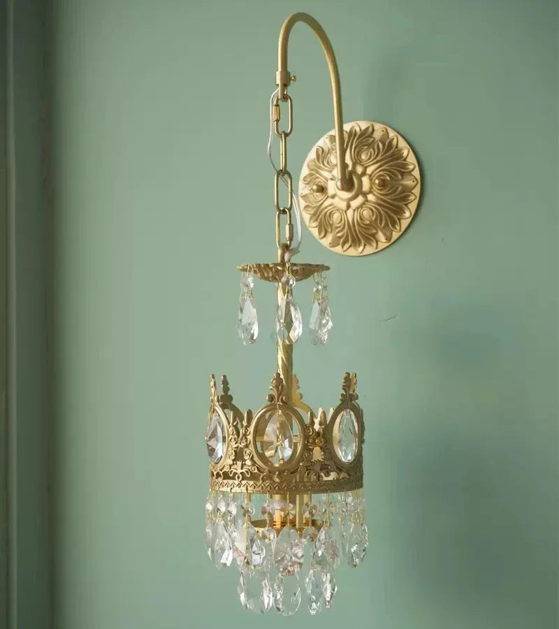 Crown crystal chandelier measuring 23.6 in (60 cm) across