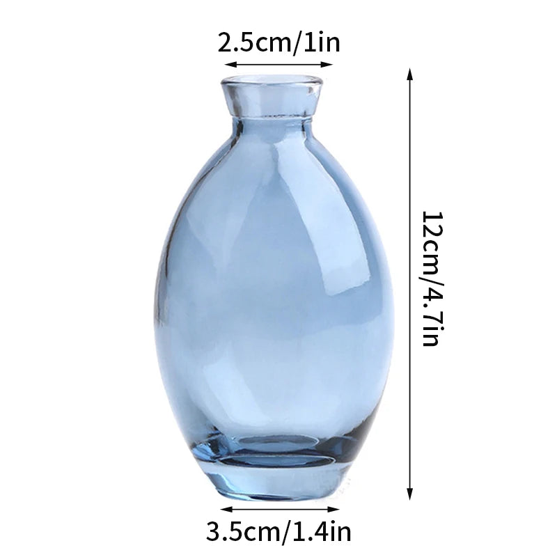 Retro glass terrarium vase with greenery home decor accent
