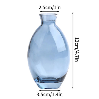 Retro glass terrarium vase with greenery home decor accent