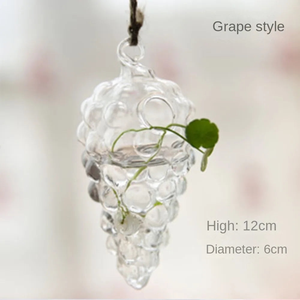 Hanging glass terrarium vase hydroponic plant gift decoration
