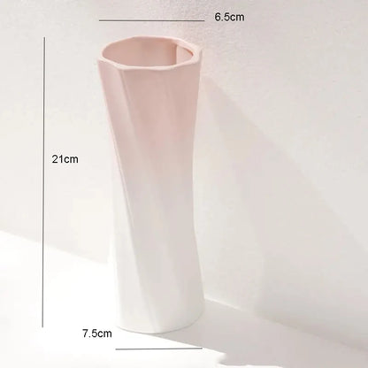 Nordic pink plastic flower vase living room modern décor