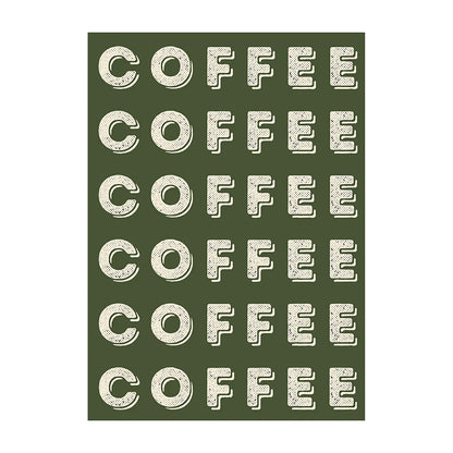 Coffee diver whimsical canvas wall art print — multiple size comparison