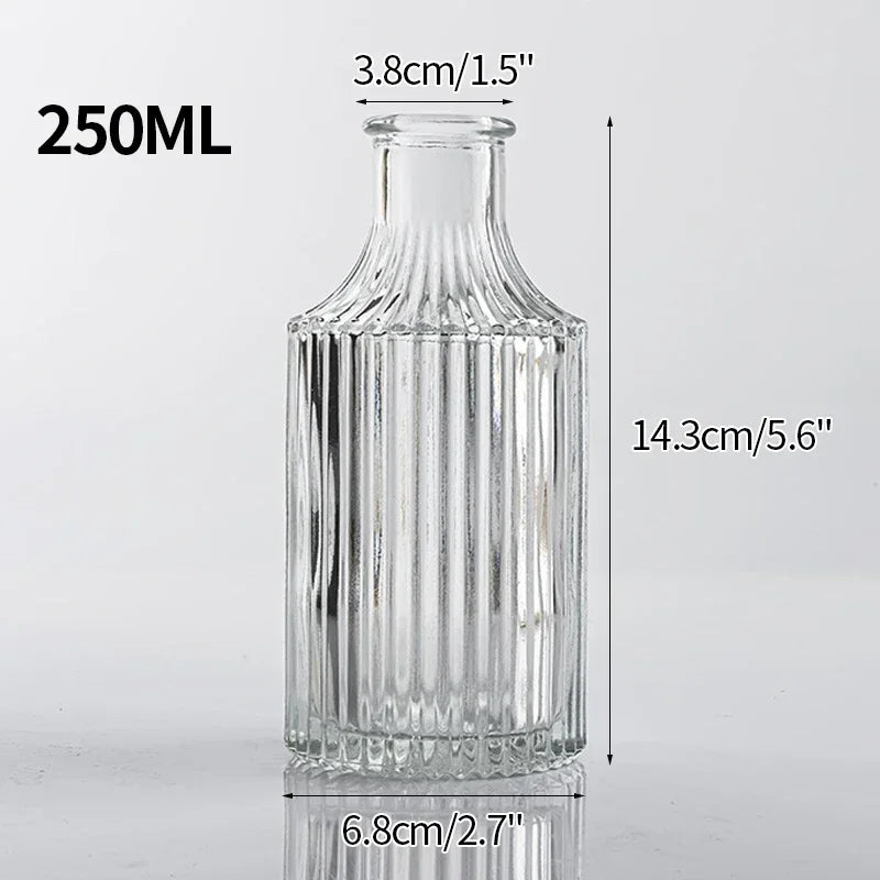 Minimalist Clear Glass Flower Vase
