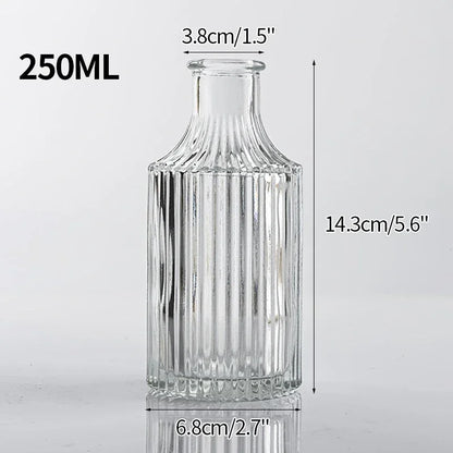 Minimalist Clear Glass Flower Vase