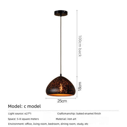 Retro Industrial Iron Pendant