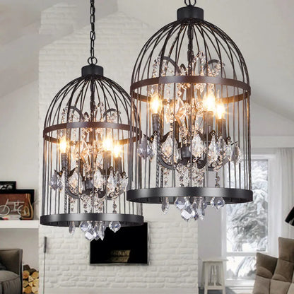Wrought Iron Orb Chandelier