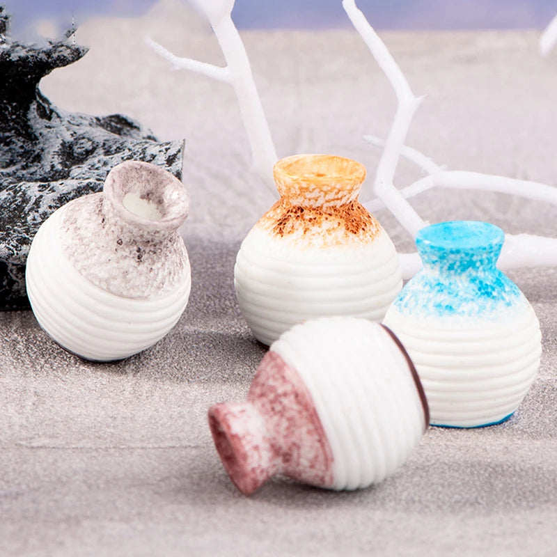 Resin mini vase garden ornament DIY micro landscape desk décor