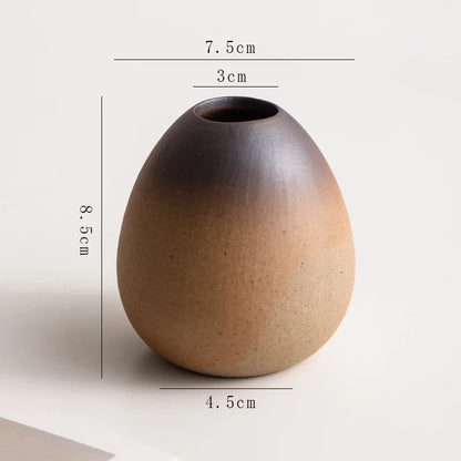 Irregular stone shape ceramic mini vase hydroponic home gift