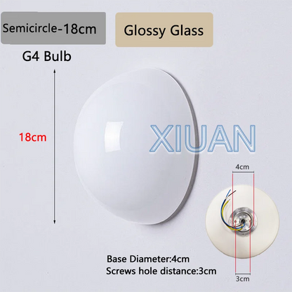 French Bauhaus Glass Ball Wall Sconce