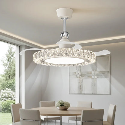 White surface mounted chandelier at 39.4 in diameter and 17.7 in height