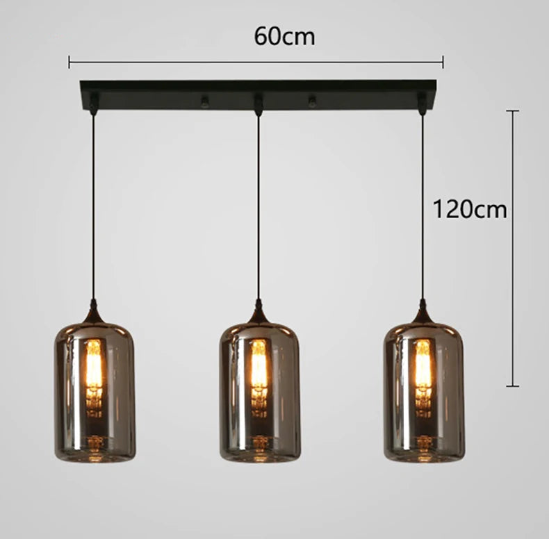 Glass Ring Multi Head Chandelier