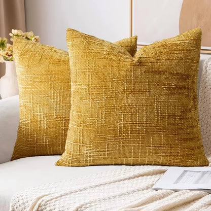 Bamboo Texture Chenille Pillow Cover