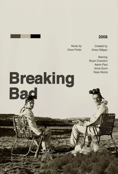 Breaking Bad Retro Midcentury Canvas Wall Art Poster