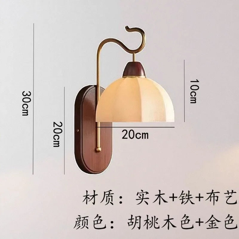 Retro European Fabric Wall Sconce