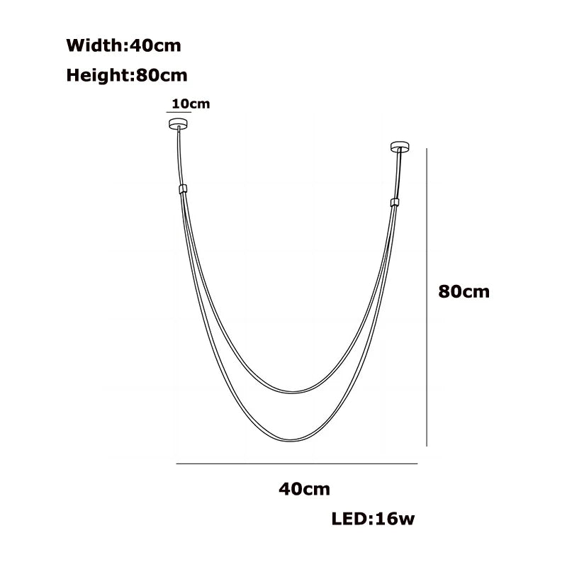 Leather belt chandelier with remote dimmable LED and acrylic cover