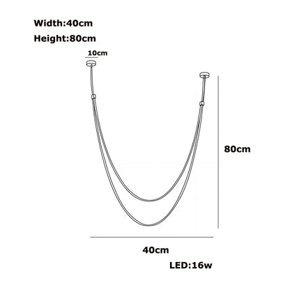 Leather belt chandelier with remote dimmable LED and acrylic cover