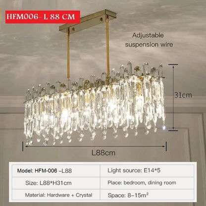 Non-dimmable crystal ring chandelier in brushed chrome stainless steel