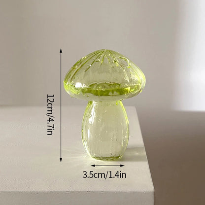 Transparent mushroom vase set five styles side by side