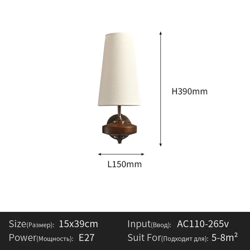 French Vintage Solid Wood Wall Sconce
