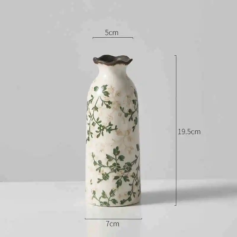 Crackle ceramic flower vase hydroponic gift birthday graduation