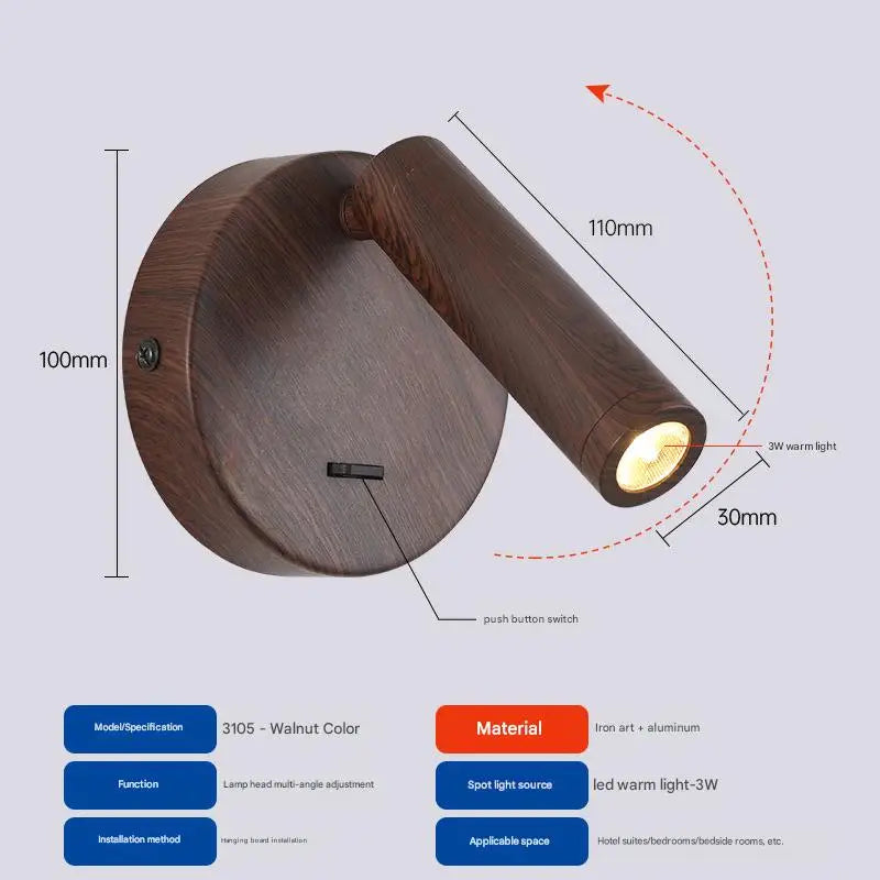 Modern LED Reading Wall Sconce
