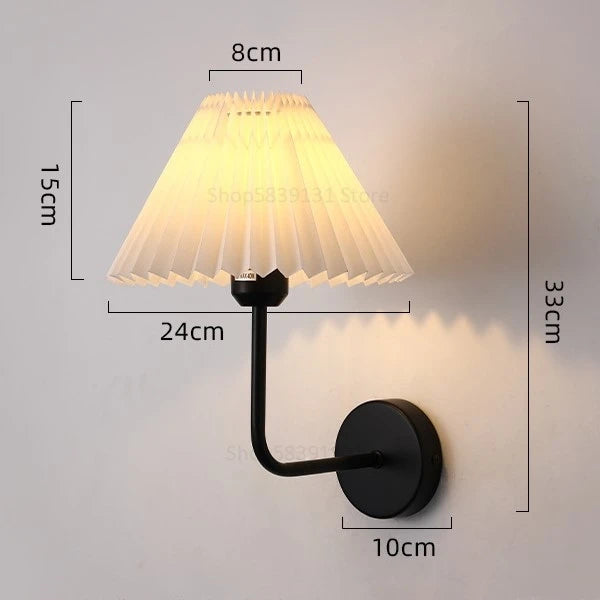 Nordic Curved Pleated Wall Sconce