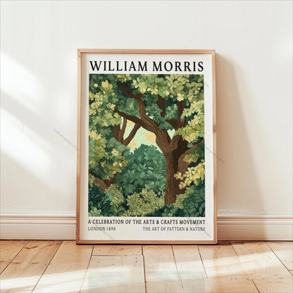 William Morris Forest Botanical Canvas Wall Art